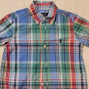 Polo Ralph Lauren Multi-Colored Long Sleeve Button Front Shirt Toodler Boys 2T